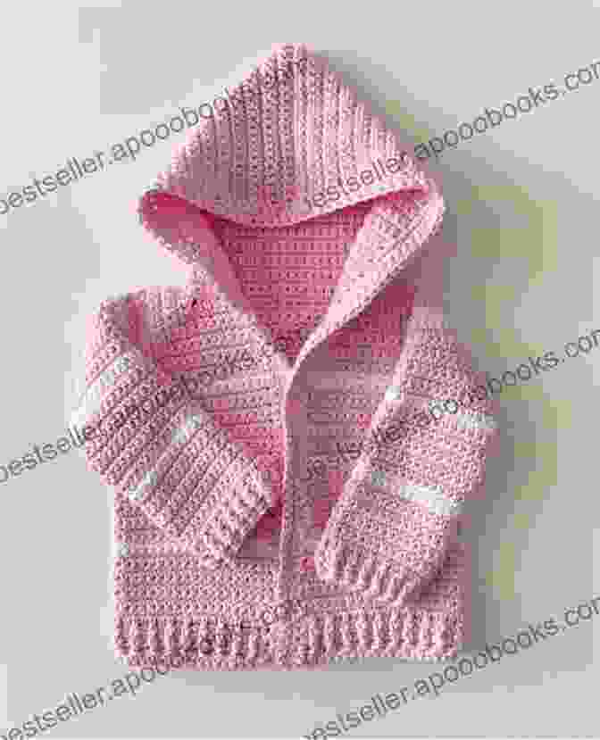 A Beautiful Baby Sweater Crocheted In A Soft Pink Yarn Baby Sweater Wonderful Crochet Design: Simple Instructions And Ideas To Make Baby Sweater