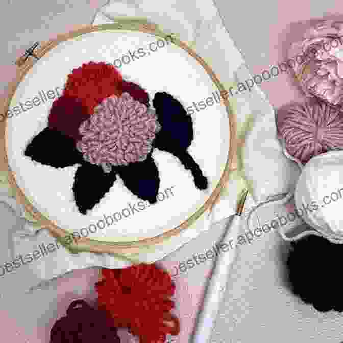 A Close Up Of A Punch Needle Embroidery Project Featuring Intricate Floral Motifs And Vibrant Colors Jump Into Punch Needle: For Beginners 6 Embroidery Projects Step By Step Guide