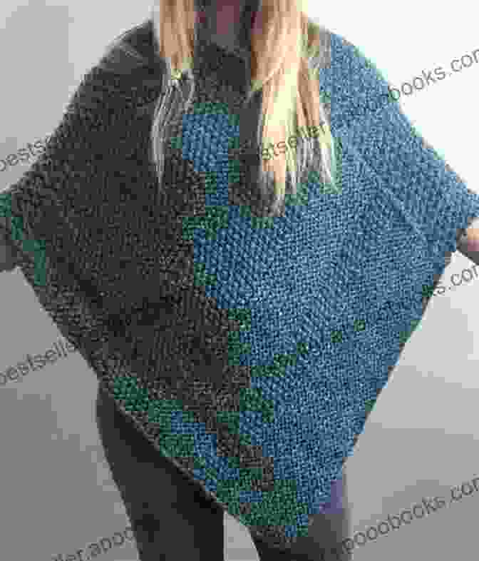 A Cozy Poncho Knitted With Funky Fall Poncho Sock Yarn In Autumnal Hues Funky Fall Poncho (Sock Yarn 1)