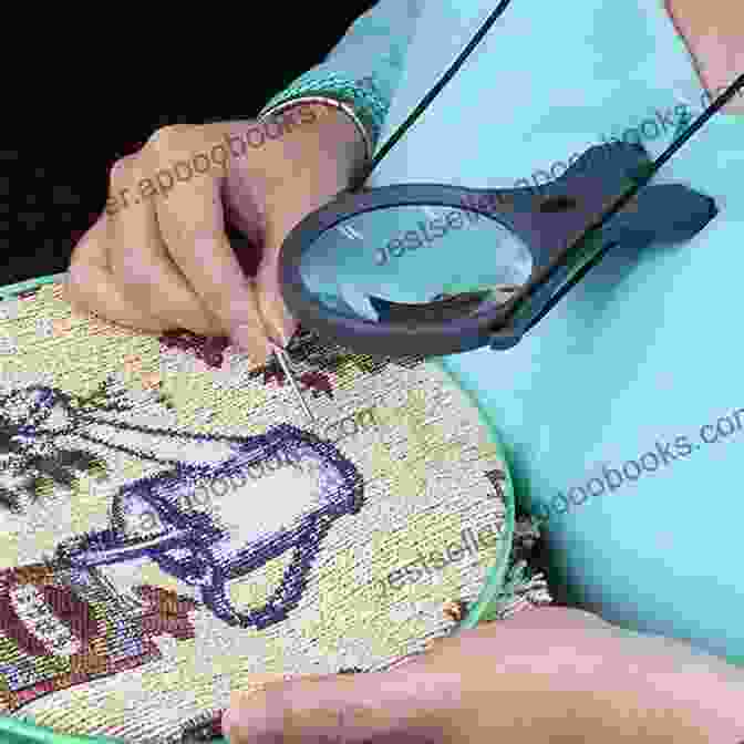 A Knitter Working On A Project With A Magnifying Glass Learn To Knit Love To Knit