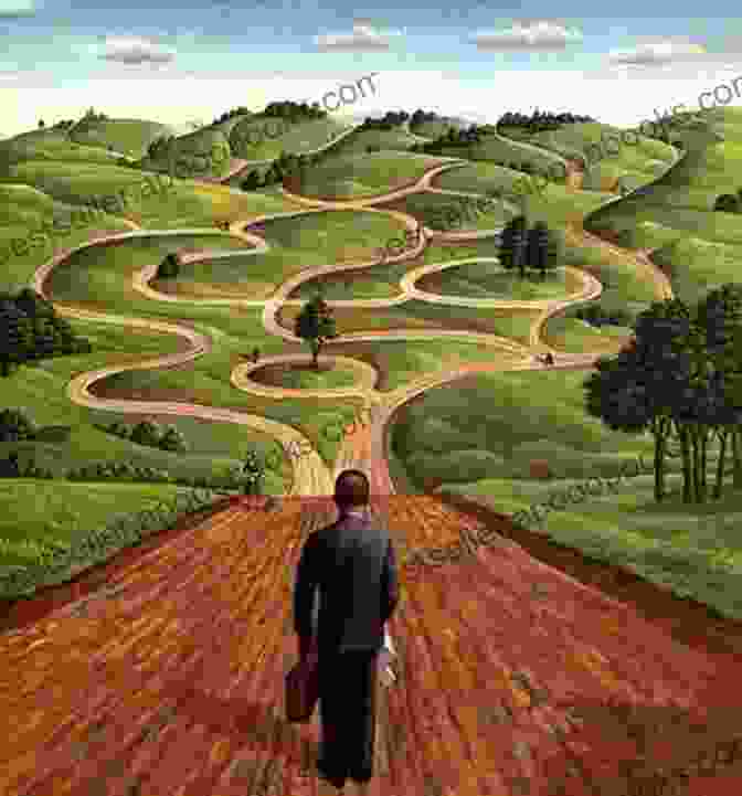 A Painting Of A Surreal Landscape, With A Man Traversing A Winding Path, Representing The Journey Through The Labyrinth Of Memory. Living In The Past Philip Schultz