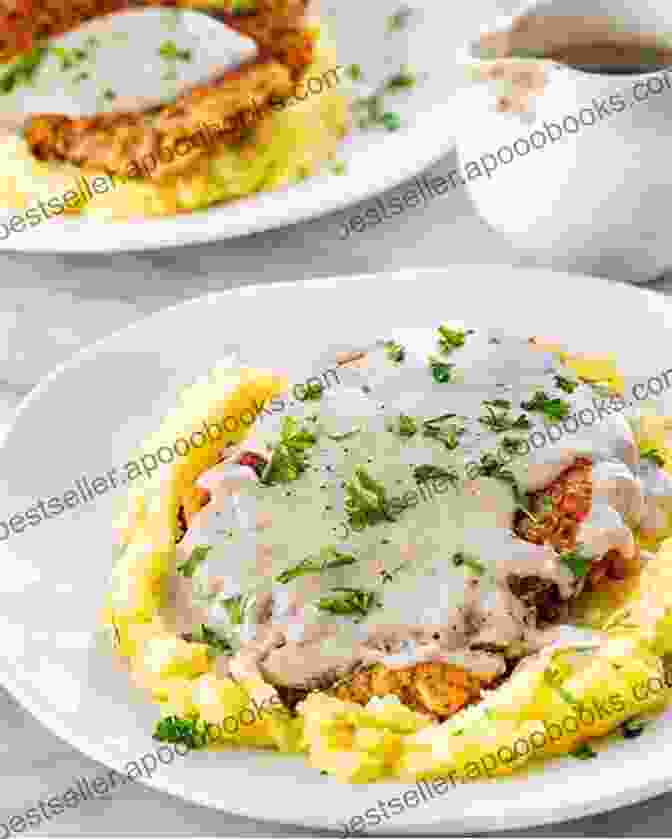 A Plate Of Classic Comfort Food, Featuring Chicken Fried Steak, Mashed Potatoes, And Gravy. Eat Like A Local Texas : Texas State Food Guide (Eat Like A Local United States)