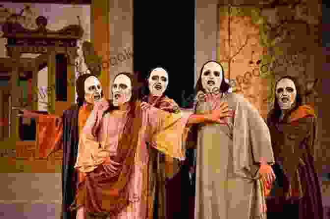 A Scene From An Ancient Greek Comedy, Featuring Actors Wearing Masks And Engaging In Humorous Dialogue. Studies On Greek Law Oratory And Comedy