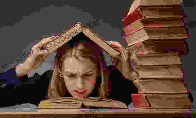 A Student Looking Anxious And Overwhelmed By A Stack Of Books Representing Fear Of Failure Fear And Learning In America: Bad Data Good Teachers And The Attack On Public Education (Teaching For Social Justice Series)