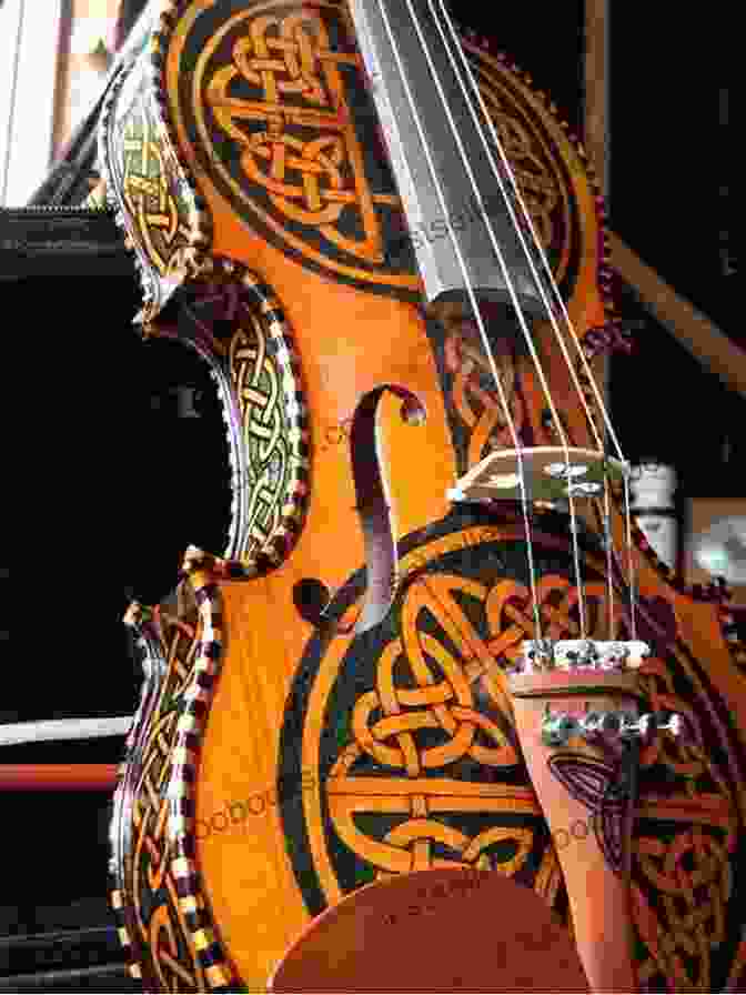 A Trio Of Musicians Playing The Fiddle, Cello, And Bass, Surrounded By Traditional Celtic Instruments. Fiddlers Philharmonic: Traditional Folk Fiddling For Cello And Bass