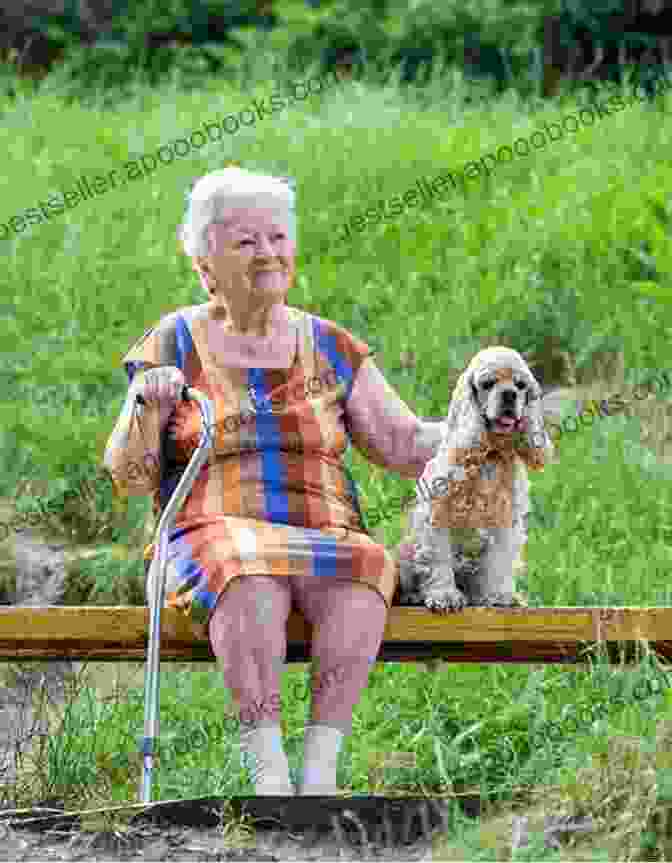 A Woman And Her Dog Are Sitting On A Bench, Smiling. Blind Hope: An Unwanted Dog And The Woman She Rescued