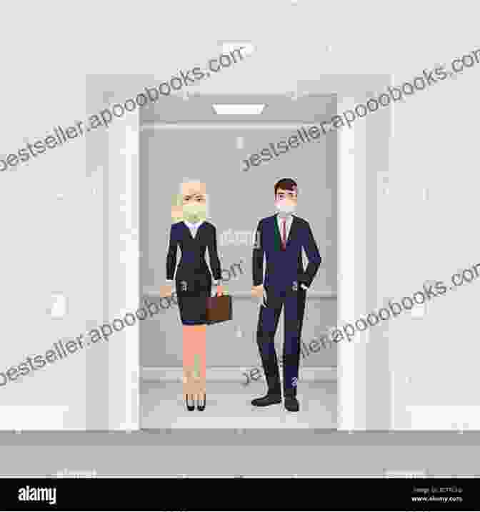 An Illustration Of Lily, The Main Character Of 'The Magic Of The Middle Elevator', Standing In Front Of The Elevator Magic Of The Middle Elevator