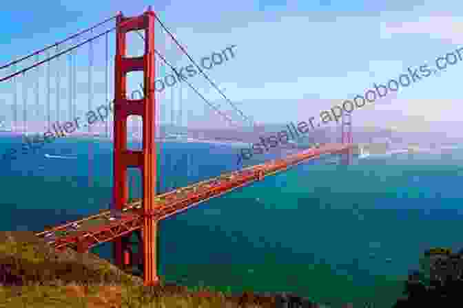 Color Photograph Of The Golden Gate Bridge In The Present Day, With The San Francisco Skyline In The Background. Historic Photos Of The Golden Gate Bridge