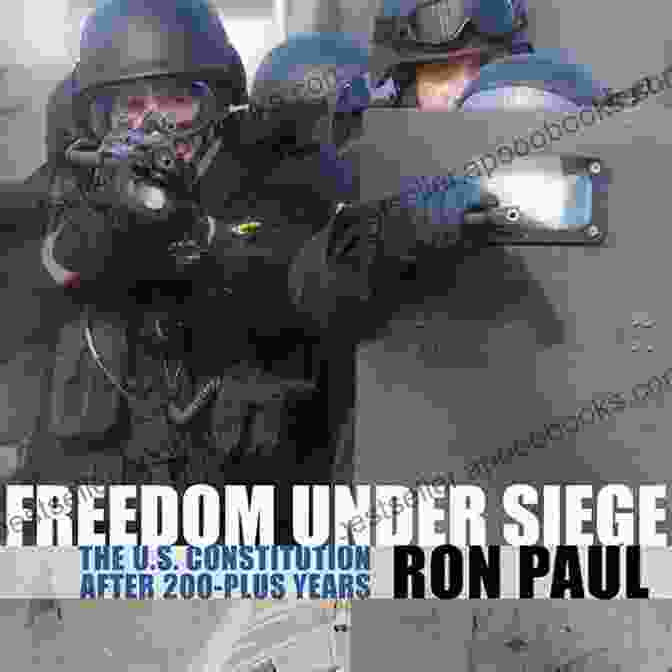 Freedom Under Siege Book Cover, Showing Ron Paul's Face On A Blue Background With The Title Of The Book In White Letters Freedom Under Siege (LvMI) Ron Paul