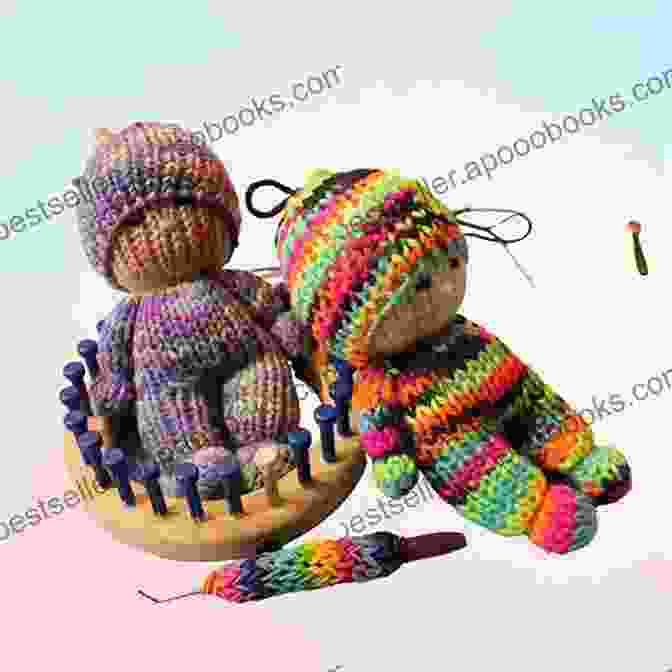 Image Of Various Materials Used In Loom Knitting Tiny Dolls, Such As Yarn, Stuffing, And Beads Loom Knitting A Tiny Doll