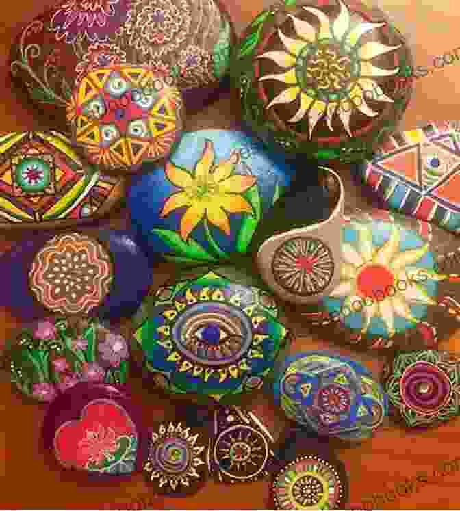 Variety Of Rocks Painted With Unique And Imaginative Designs Rock Painting Flowers Cottages Houses And Towns: Step By Step Instructions Techniques And Ideas 20 Projects For Everyone