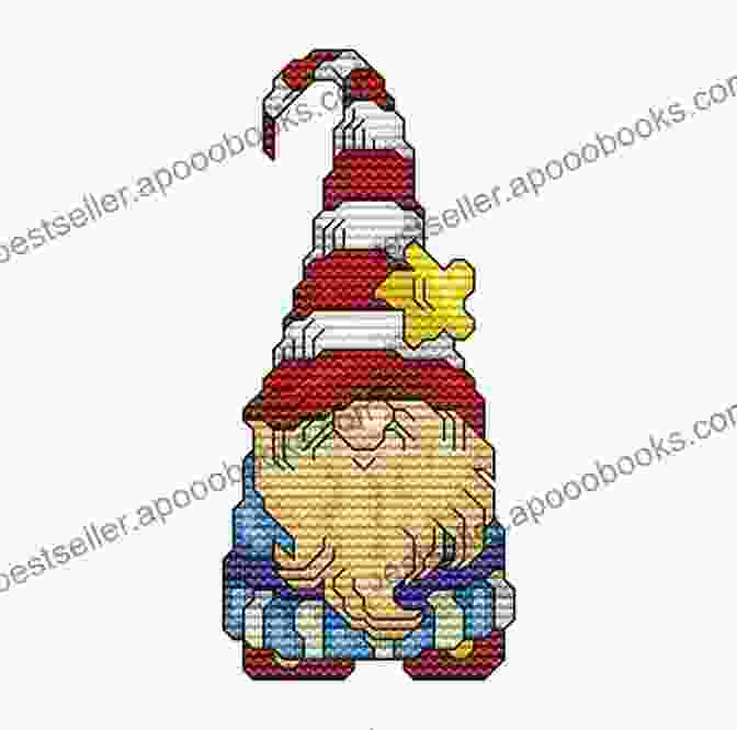 Vibrant And Detailed Gnome Cross Stitch Design Cross Stitch Pattern: Gnome Embroider : Counted Cross Stitch