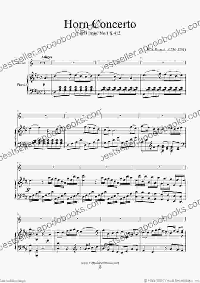 Wolfgang Amadeus Mozart, Horn Concerto No. 4 Sheet Music Easy Classical Masterworks For French Horn: Music Of Bach Beethoven Brahms Handel Haydn Mozart Schubert Tchaikovsky Vivaldi And Wagner