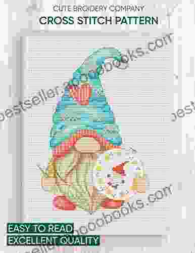 Cross Stitch Pattern: Gnome Embroider : Counted Cross Stitch